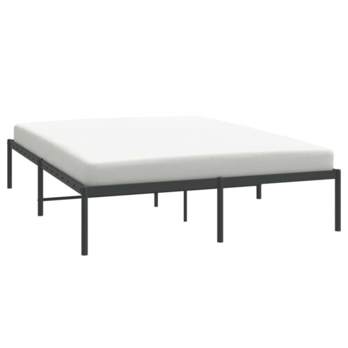 Metal Bed Frame Black 150x200cm - Image 3