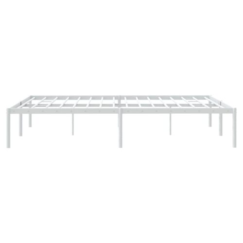 Metal Bed Frame White 150x200cm - Image 6