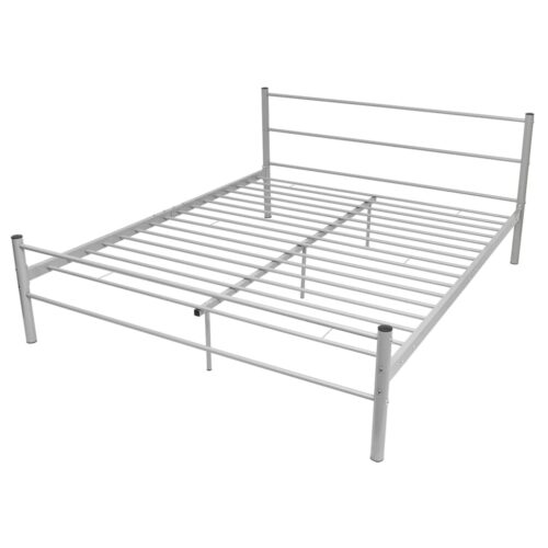 Bed Frame Grey Metal Queen Size - Image 2