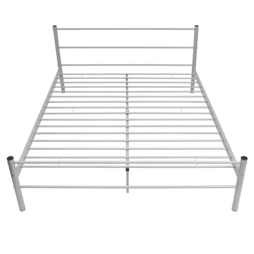 Bed Frame Grey Metal Queen Size - Image 3