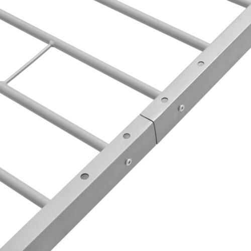 Bed Frame Grey Metal Queen Size - Image 6