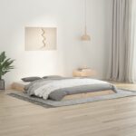 Bed Frame 135x190cm Solid Wood Pine