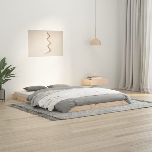 Bed Frame 135x190cm Solid Wood Pine