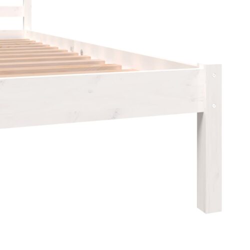 Bed Frame White 135x190cm - Image 6