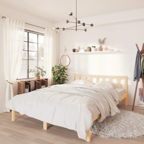 Bed Frame Solid Wood 135x190cm