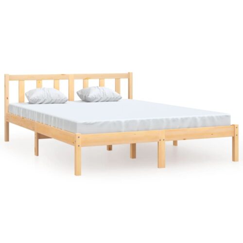 Bed Frame Solid Wood 135x190cm - Image 2