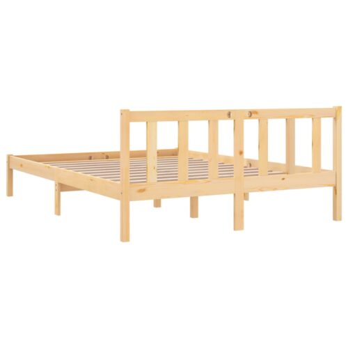 Bed Frame Solid Wood 135x190cm - Image 6