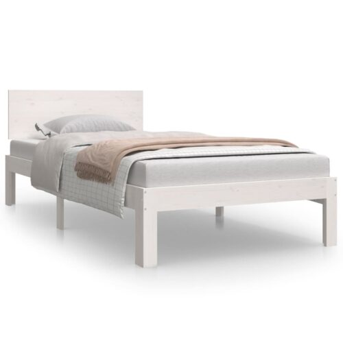 Bed Frame White 90x190cm - Image 2