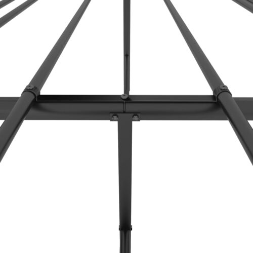 Metal Bed Frame with Headboard Black 135x190cm - Image 8