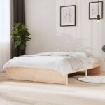 Bed Frame Solid Wood 135x190cm
