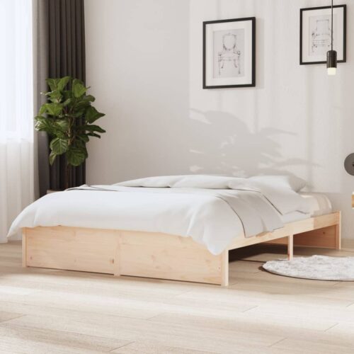 Bed Frame Solid Wood 135x190cm