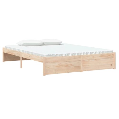 Bed Frame Solid Wood 135x190cm - Image 3