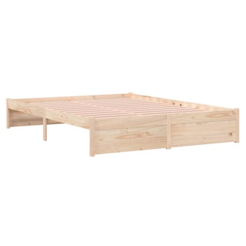 Bed Frame Solid Wood 135x190cm - Image 4