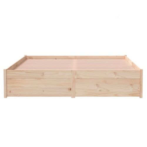 Bed Frame Solid Wood 135x190cm - Image 5