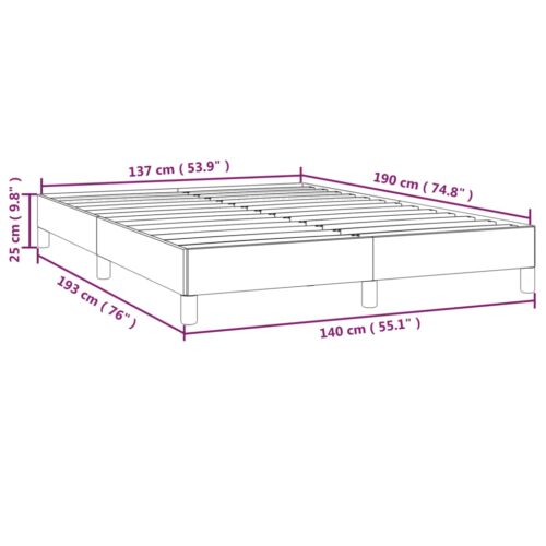 Bed Frame Dark Grey 137x187cm Double Fabric - Image 8