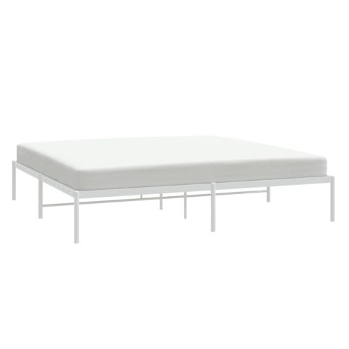 Metal Bed Frame White 183x203cm King - Image 3