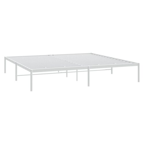 Metal Bed Frame White 183x203cm King - Image 4