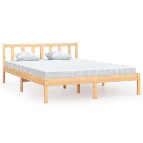Bed Frame Solid Wood Pine 150x200cm - Image 2