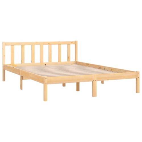 Bed Frame Solid Wood Pine 150x200cm - Image 3