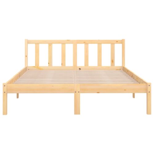 Bed Frame Solid Wood Pine 150x200cm - Image 4