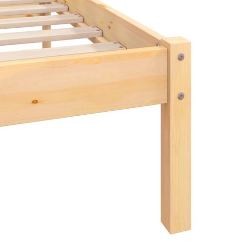Bed Frame Solid Wood Pine 150x200cm - Image 8