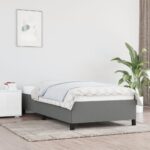 Bed Frame Dark Grey King Single Fabric