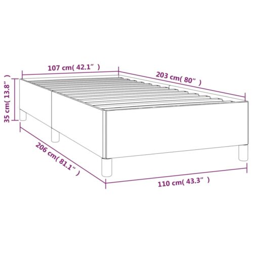 Bed Frame Dark Grey King Single Fabric - Image 9