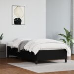 Bed Frame Black King Single Faux Leather