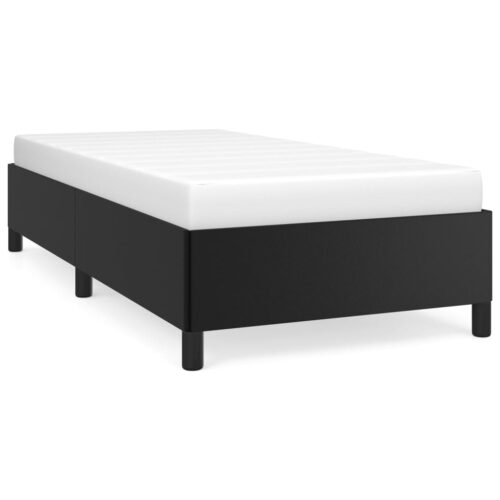 Bed Frame Black King Single Faux Leather - Image 2