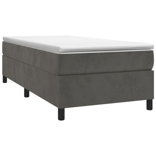 Bed Frame Dark Grey King Single Velvet - Image 3