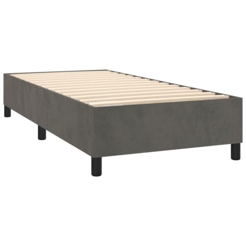Bed Frame Dark Grey King Single Velvet - Image 4