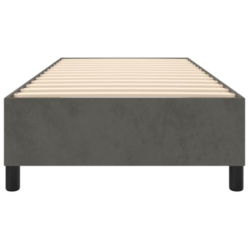 Bed Frame Dark Grey King Single Velvet - Image 5