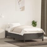 Bed Frame Dark Grey King Single Velvet