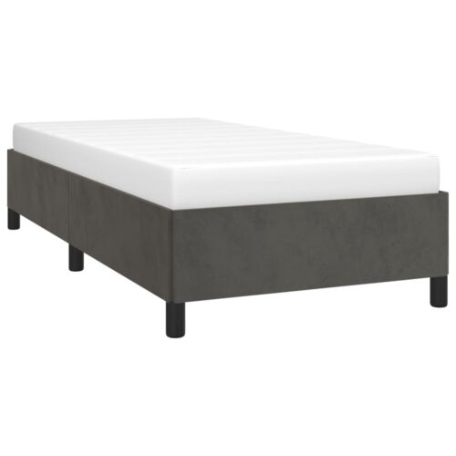 Bed Frame Dark Grey King Single Velvet - Image 3