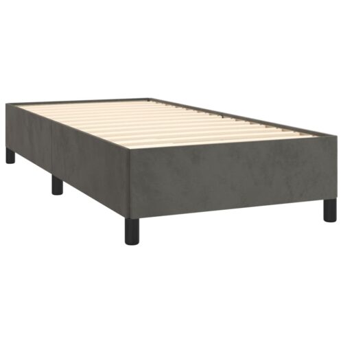 Bed Frame Dark Grey King Single Velvet - Image 4