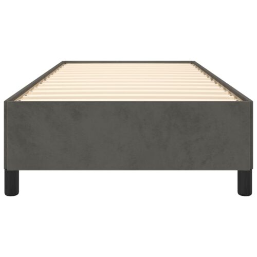 Bed Frame Dark Grey King Single Velvet - Image 5