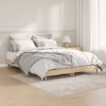 Bed Frame Sonoma Oak 135x190cm Engineered Wood