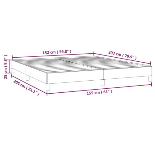 Bed Frame Black 152x203cm Queen Fabric - Image 8