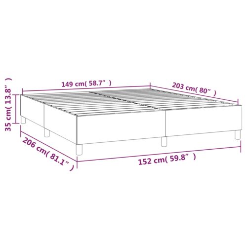 Bed Frame Dark Grey Queen Fabric - Image 8