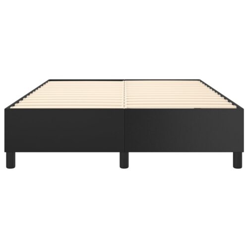 Bed Frame Black Queen Faux Leather - Image 5