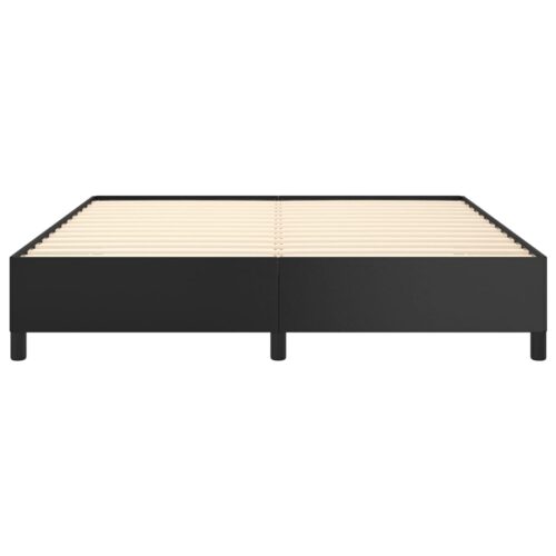 Bed Frame Black 152x203cm Queen Faux Leather - Image 5