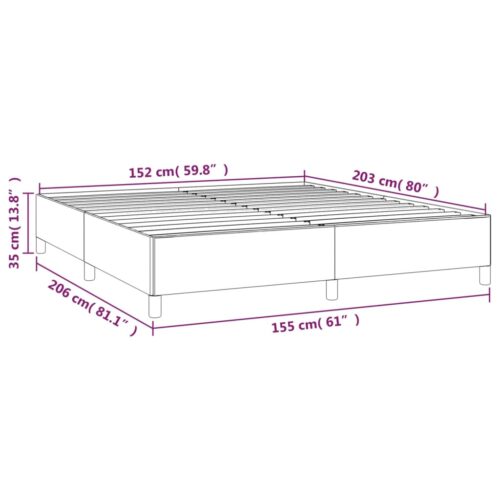 Bed Frame Black 152x203cm Queen Faux Leather - Image 8