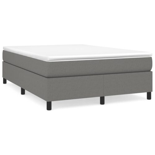 Bed Frame Dark Grey Double Fabric - Image 2