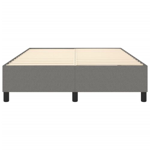 Bed Frame Dark Grey Double Fabric - Image 5