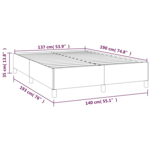 Bed Frame Dark Grey 137x187cm Double Fabric - Image 8