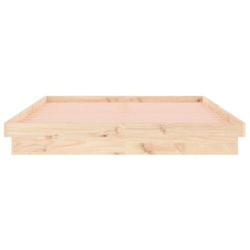 LED Bed Frame 135x190cm Solid Wood - Image 7