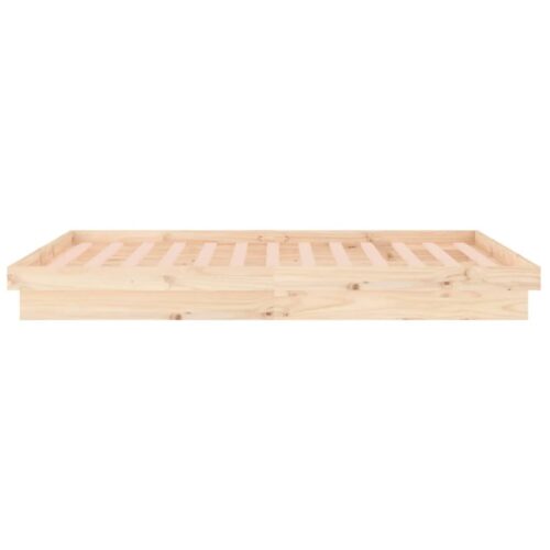 LED Bed Frame 135x190cm Solid Wood - Image 8