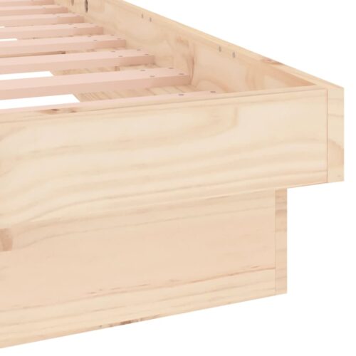 LED Bed Frame 135x190cm Solid Wood - Image 9