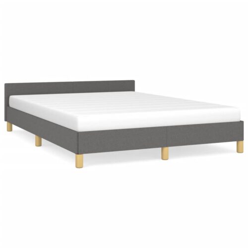 Bed Frame Dark Grey Queen Fabric - Image 2