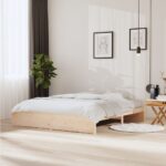 Bed Frame Solid Wood 183x203cm King